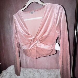 Charlotte Russe Velvet Long Sleeve [Size L]